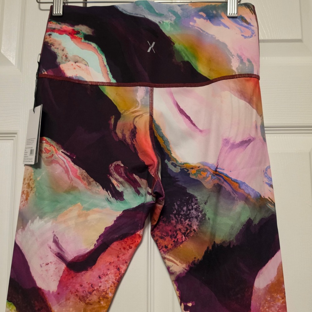 Knix HiTouch High Rise Legging Flow Motion Abstract Print Multi Color Size Large - Picture 6 of 8